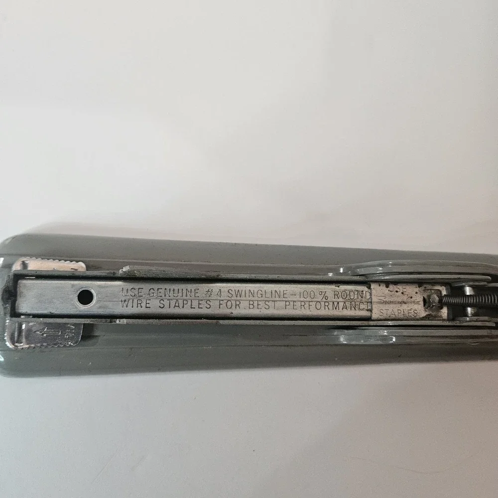 Vintage Retro Industrial MCM Swingline Speed Stapler  No. 4 Gray USA Works